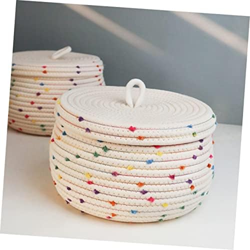 TOYVIAN TELENE Skladišta za odlaganje kante sa poklopcima tkanim košarom s poklopcem sušenih košara