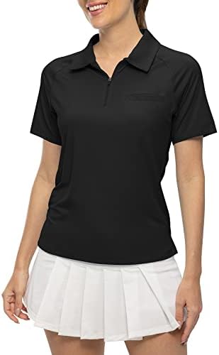 TBMPOY ženske polo majice kratki rukav upf 50+ patentni atletski golf majice Brza suha lagana sportska majica