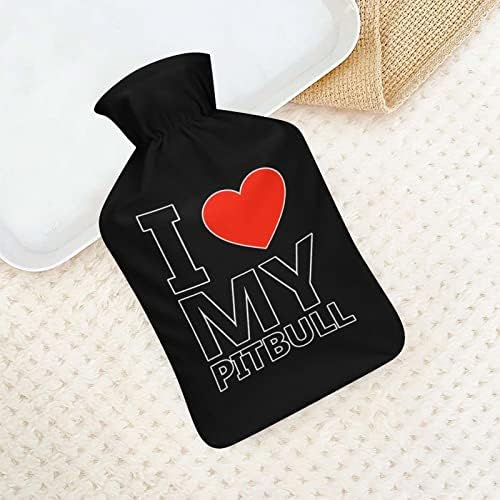 Volim svoju Pitbull štampanu bocu za toplu vodu sa mekanim plišanim poklopcem gumenom vrećom za ubrizgavanje vode 1000ml