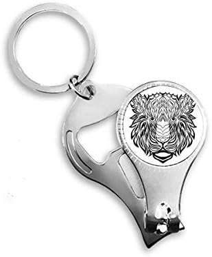 Snažni lav životinjski portretni skici za nokte nokper prsten ključeva clipper