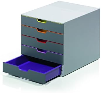 Izdržljiv desktop Organizator ladica 11 Š x 14 D x 11.375 h, siva & amp; raznobojan