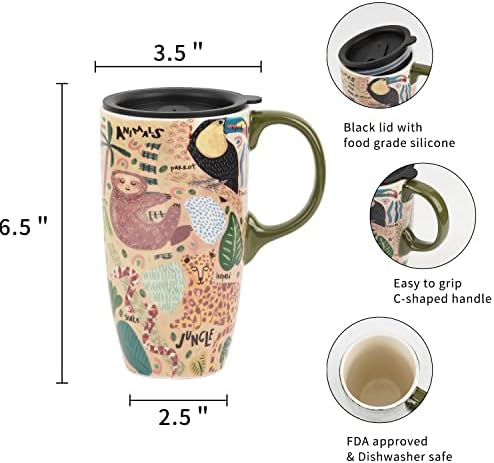 Dusvally keramička šolja šalica kave visoke putne torbe keramičke kafe mugparcelana Latte čaj čaja