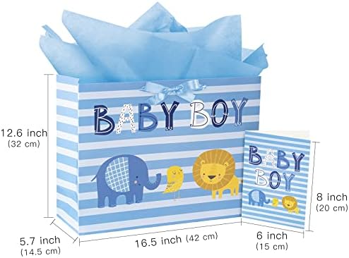Loveinside Baby Boy poklon torbe sa maramicom i čestitkama za Baby Shower, nove roditelje i još mnogo