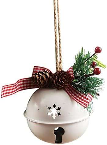 Perla vijenac Božić božićno drvo ukrasi 80mm Veliko Bijelo zvono Božićno zvono privjesak staklo
