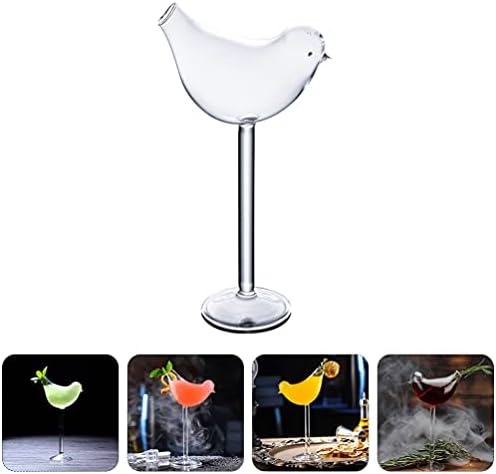 Hemotonske naočale za ptice 2pcs koktel staklo Goblet Ptica dizajn vinskih naočala Crveno vino Goblet kristalne flaute za bar na havaju vjenčanica 150ml martini naočale