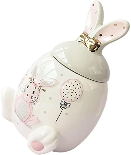 Ipetboom Cookie Jar Rabbit Candy Dish 1000ml keramička dekorativna kanister porculanska tegla za kafu Buffet posuda za uskršnje uređenje doma L