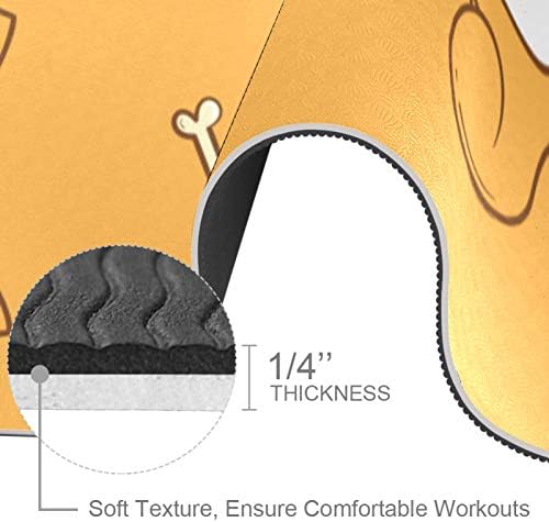 Siebzeh Cute Corgi pas Bones Premium Thick Yoga Mat Eco Friendly Rubber Health & amp; fitnes Non Slip