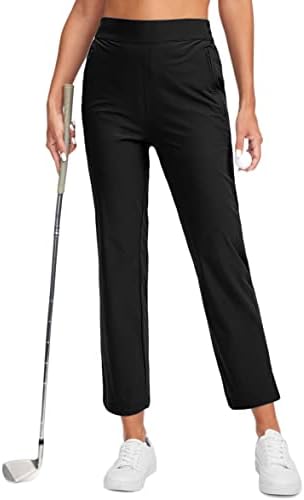 G postepene ženske golf pantalone sa džepovima sa patentnim zatvaračem navucite rastezljive lagane brzo suhe gležanj pantalone za žene na putovanju
