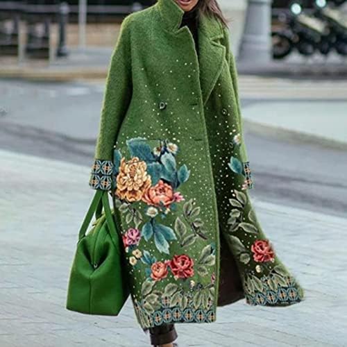 Twwone vuneni kaput za žene Elegantna dužina koljena topla zima kaputa sa džepovima