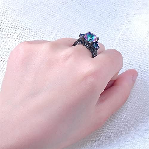 2023 Novi angažman okrugli rez Zirkoni Žene vjenčani prstenovi nakit za žene Full Diamond Dame Ring 1989