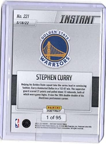Stephen Curry SP 2021-22 Panini Instant / 95 # 221 NBA Warriors Play -f MT-MT + NBA košarka