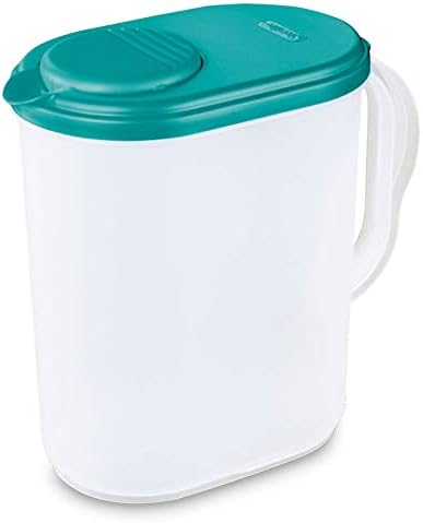 Sterilite 04900906 Ultra-brtva BPA Besplatno 1 galon pića pilit sa udobnom držačem za rukohvat i mjere, bistro / plavo