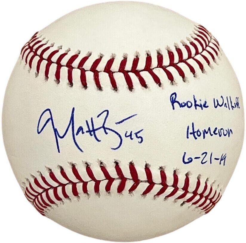 Matt Beaty potpisao je bajzbol glavne lige W / Rookie Walkoff Homerun 27.6.19 PSA - autogramirani bejzbol
