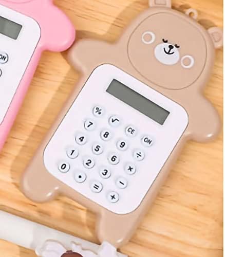 Studentski kalkulator, prijenosni slatki medvjedi stil 8-znamenkasti kalkulator mini crtani kalkulator sa gumnim