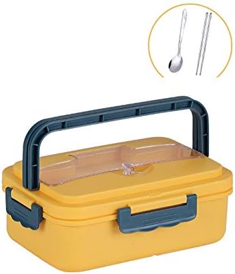 Plastični spremnik za ručak 3 odjeljke Portable Bento kutija s ručkom za mikrovalnu hranu za hranu za školski ured Piknik Z-2020-9-6