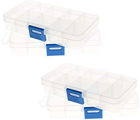 Bettomshin Tool Box Alati Organizator, plastični hardverski kutija za pohranu za hardver, vijke, vijke, matice, nokti, perle, nakit 5,1 x 3 x 1 inča prozirna 4pcs