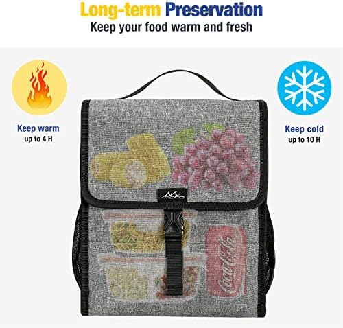 Moko izolovana torba za ručak, torba za hlađenje za višekratnu upotrebu, sklopiva kutija za ručak