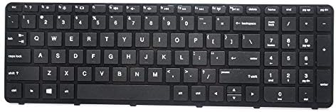 Padarsey Tastatura sa okvirom kompatibilnom za HP Pavilion 15e 15N 15t 15-N 15-E 15-E000 15-N000 15-N100 15t-E000 15t-N100 15-e087sr 708168-001 710248-001 719853-001 749658-001 serija crni američki raspored