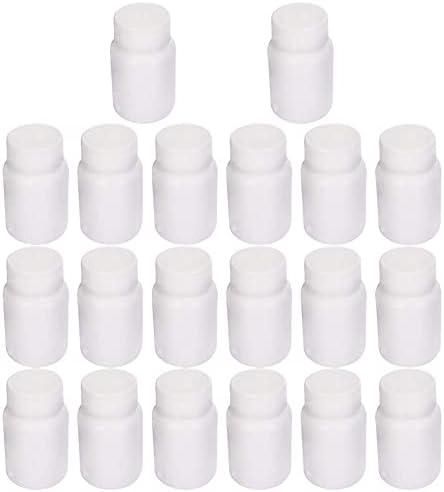 Bettomshin 50pcs širokih usta sisa, 67x25mm / 2,64x0,98 60g PE plastična boca za brtvljenje, cilindrična laboratorijska laboratorija za skladištenje uzorka bijelom kapicom