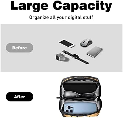 Elektronski Organizator mala torba za organizatore putnih kablova za čvrste diskove, kablove, punjač, USB, SD karticu, Rock muziku električna Gitarska tastatura Retro Art