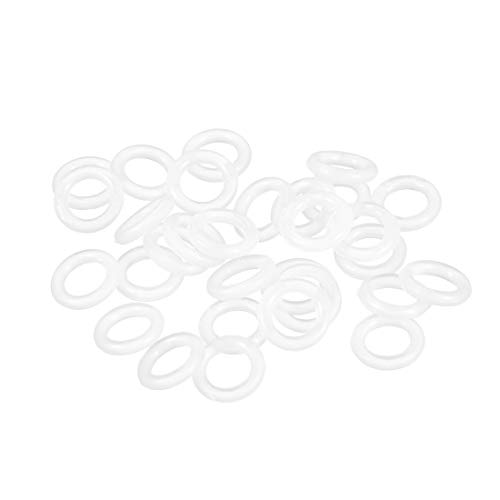 uxcell silikonski O-prsten, 10 mm od, 6 mm ID, širina 2 mm, vmq brtveni prstenje, bijelo, pakovanje od 30
