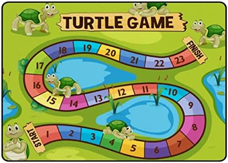 Topcarpenter Area Rug šablon za društvenu igru sa kornjačama rasadnik prostirka za pod djecu koja igraju