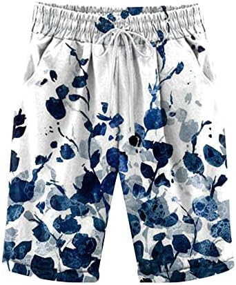 Miashui Spandex Hotcks sa džepovima Ženske žene Ispiši ljetne visoke struke plus kratke hlače za
