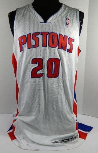 2010-11 Detroit Pistons Vernon Hamilton 20 Igra izdana bijeli dres 2xl4 581 - NBA igra koja se koristi
