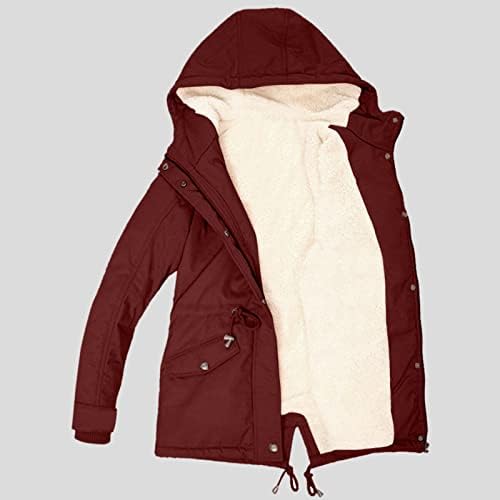 Ženske zimske zadebljane kapute FAUX krzno dolje kaput plišana ovratnik topla jakna za odmor vanjska odjeća sa džepom