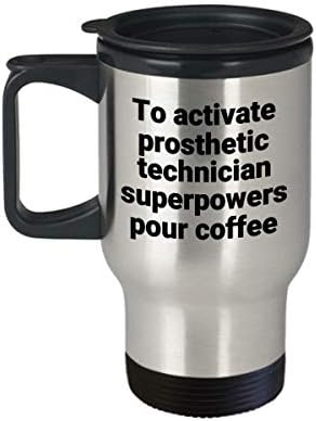 Protetska tehničarka za putovanja - smiješna sarkastična nehrđajućeg čelika Novost superpower ideja za poklon za kafu