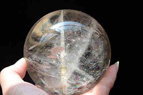 Real Tibet Himalayan Visoka nadmorska visina Clear Manifestter Crystal Kvarcna lopta sfera Orb Duga