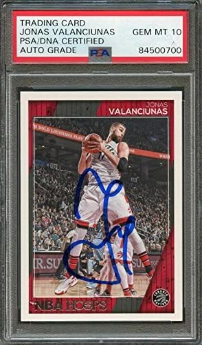 -17 NBA HOOPS # 112 Jonas Valanciunas potpisana kartica Auto 10 PSA reptori za ploče - Košarkaste ploče sa autogramiranim karticama