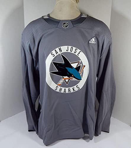 2019-20 San Jose Sharks Game Polovni dres sive prakse Adidas 58 DP42030 - Igra polovna NHL dresovi