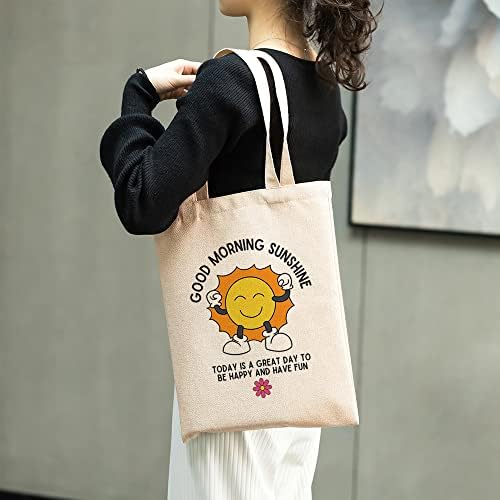 Slatka trendi crtana torba za sunce estetska cvjetna Platnena torba s inspirativnim dizajnom šarena