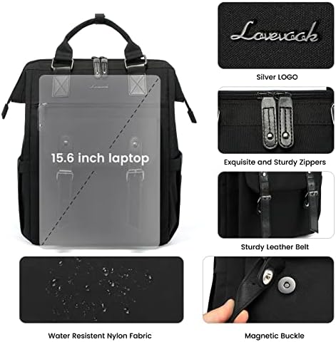 LOVEVOOK ruksak za Laptop za žene, torba za medicinske sestre za radna putovanja računarski