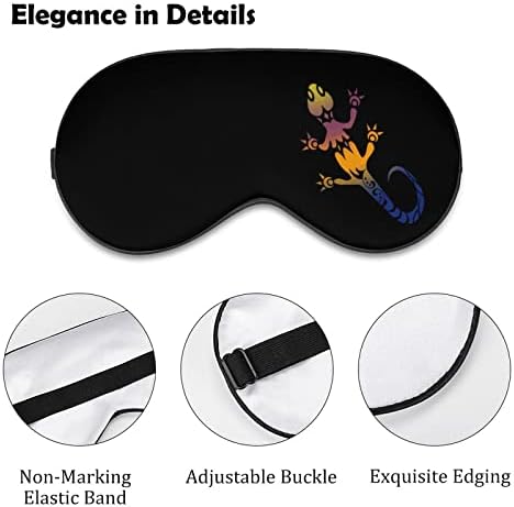 Tettoo gecko maska ​​za spavanje s podesivim remen mekoj poklopcem za oka zanimanje za vrijeme