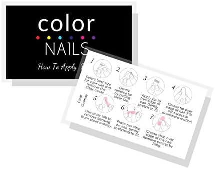 Nokti u boji kako primijeniti francuski kartica za nanošenje trake za nokte | 50 pakovanje | posjetnica 2x3, 5 inči / bijeli i crni dizajn noktiju u boji