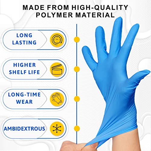 POD nitrilne Hemo rukavice, medicinske rukavice za jednokratnu upotrebu, Hemo-ocijenjene, bez lateksa, bez pudera, rukavice za hranu, debljine 6 Mil, pakovanje od 100 rukavica