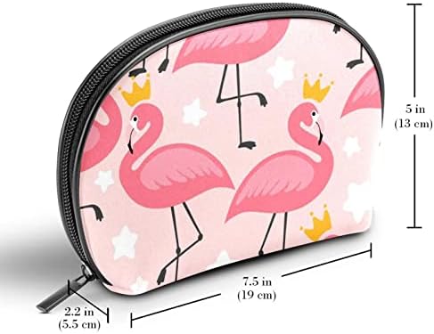 Tbouobt kozmetičke torbe za šminke za žene, male šminkerne torbice za putne torbe, Pink Flamingo zvijezde crtani film