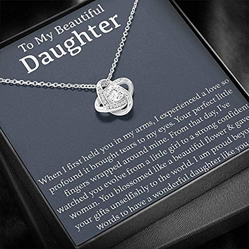 Nakit za poruke - do moje prekrasne kćerke, poklon za kćer, rođendanski poklon za kćer, lijepa kćer ogrlica ogrlica luksuzne nakit ogrlice stilovi na rođendan, Xmas, godišnjica