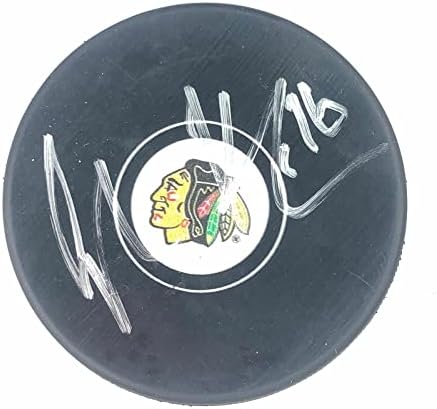 JUJHAR KHAIRA potpisao hokejaški Pak PSA / DNK Chicago Blackhawks sa autogramom-potpisanim