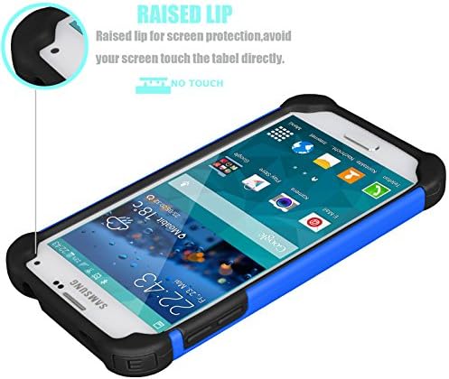 Tekcoo Galaxy S5 Case, [Tmajor] čvrst [plavi/crni] amortizer hibridne gume plastike Impact Defender robustan tanak