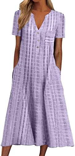 Ženska modna gradijentna tiska Maxi duga haljina prevelika v izrez labavi fit kratki rukav Splice labava haljina haljina