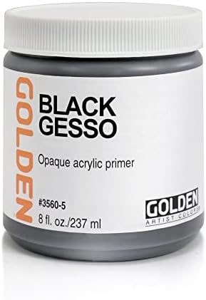 Zlatni 0003560-5 akril crna gesso jar, 8 oz