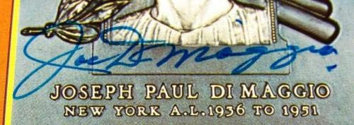 Joe DiMaggio potpisao Dexter Red Bejzbol HOF razglednicu plaketa Beckett BAS LOA! - MLB potpisi reza