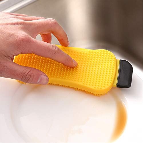 COOAK 3-u-1 silikonska spužva 2kom / set Multifunkcionalna spužva za čišćenje spužva strugač za sapun čista četka za kuhinjsko posuđe kupatilo čišćenje Autopraonica