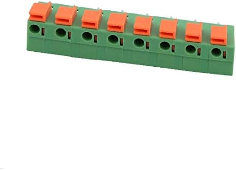 X-DREE 5kom KF142 400V 15A 7.62 mm Pitch 8P zeleni opružni terminalni blok za montažu na PCB (5pz