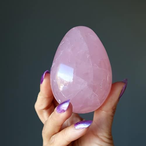 Satenski kristali Rose Quartz jaja plesačka zvijezda duboka ružičasta ljubav kristal 3,0-3,25 inča