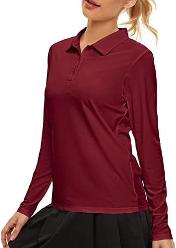 Ženska golf majica s dugim rukavima polo majica upf50 + zaštita od sunca vlaga Wicking Brzo suho golf polo