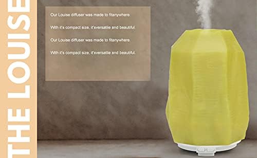 Cool Mist Humidifiers - Difuzori za šifru smole sa LED svjetlom - ultrazvučni ovlaživači za spavaću sobu, dom i ured, žuti, 120 ml
